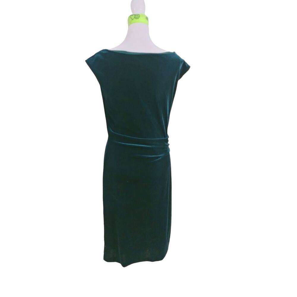 Vince Camito hunter green cowled-neck cinched on the side size 8 dress. - Picture 2 of 13